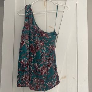 Loft size XS floral one shoulder flowy tank. NWT